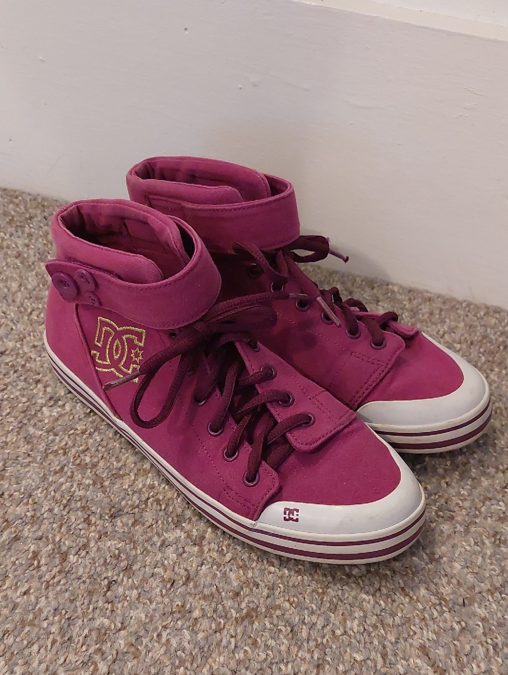 Purple DC High-Top Sneakers